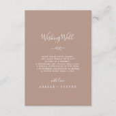 Minimal leaf neutrale Hochzeit wünschend gut Begleitkarte (Vorderseite)