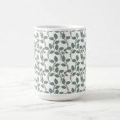 Minimal Leaf Seamless Pattern | Elegant Botanical  Kaffeetasse (Mittel)