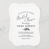 Minimal Leaf Terracotta Bridal Dusche Einladung (Vorne/Hinten)