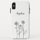 Minimal leicht Zeichnend Blume Case-Mate iPhone Hülle (Rückseite)