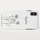 Minimal leicht Zeichnend Blume Case-Mate iPhone Hülle (Rückseite (Horizontal))