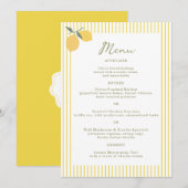 Minimal Lemon Amalfi Coast 5x7 Wedding Menu Card Einladung (Vorne/Hinten)