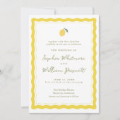 Minimal Lemon Amalfi Coast Wedding Invitation Einladung (Vorderseite)