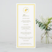 Minimal Lemon Amalfi Coast Wedding Menu Card Einladung (Stehend Vorderseite)