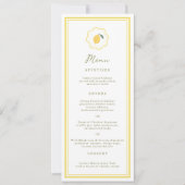Minimal Lemon Amalfi Coast Wedding Menu Card Einladung (Vorderseite)