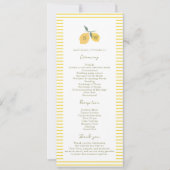 Minimal Lemon Amalfi Coast Wedding Program Card Einladung (Vorderseite)