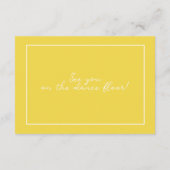 Minimal Lemon Amalfi Coast Wedding RSVP Card Begleitkarte (Rückseite)