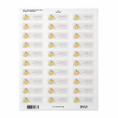 Minimal Lemon Botanical Boho Foliage Adressetikett (Vorne)