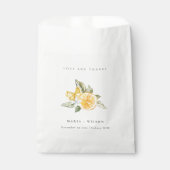 Minimal Lemon Botanical Boho Liebe Dank Hochzeit Geschenktütchen (Vorderseite)