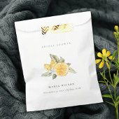 Minimal Lemon Botanische Leafy Boho Brautparty Geschenktütchen