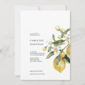 Minimal Lemon Brautparty Einladung (Vorderseite)