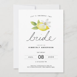 Minimal Lemon Bridal Dusche Einladung