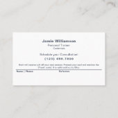 Minimal Lesen Sie eine Colleague Gray White Red Empfehlungskarte (Rückseite)