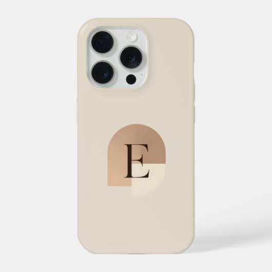 Minimal Letter E Phone Case – Aesthetic Monogram D iPhone Hülle (Rückseite)