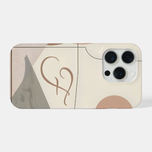 Minimal Letter F Phone Case – Calm Aesthetic Desig iPhone Hülle (Rückseite (Horizontal))