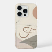 Minimal Letter F Phone Case – Calm Aesthetic Desig iPhone Hülle (Rückseite)