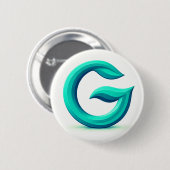 Minimal Letter G Button | Modern Initial Badge (Vorne & Hinten)