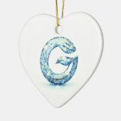 Minimal Letter G Button | Modern Initial Badge Keramik Ornament (Links)