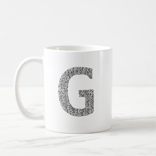 Minimal Letter G Coffee Mug  Kaffeetasse (Links)
