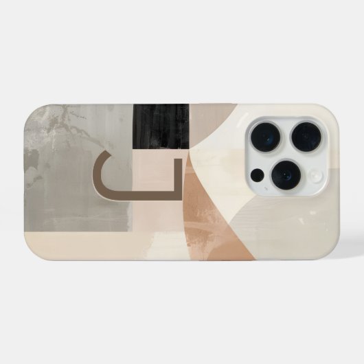 Minimal Letter J Phone Case – Calm Aesthetic Desig iPhone Hülle (Rückseite (Horizontal))