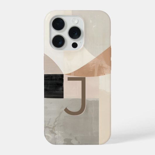 Minimal Letter J Phone Case – Calm Aesthetic Desig iPhone Hülle (Rückseite)