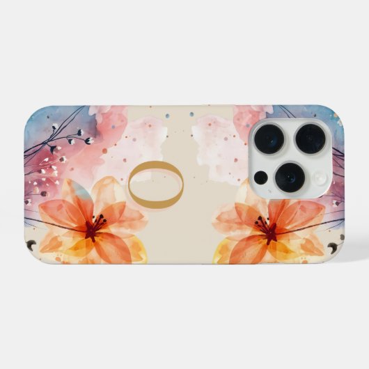 Minimal Letter O Phone Case – Calm Abstract Design iPhone Hülle (Rückseite (Horizontal))