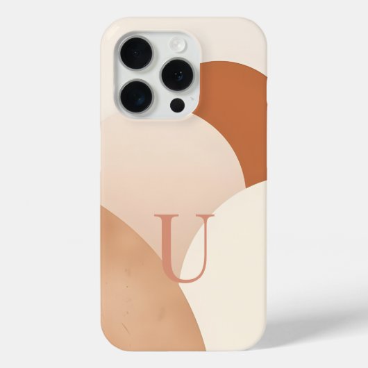 Minimal Letter U Phone Case – Neutral Aesthetic In (Rückseite)