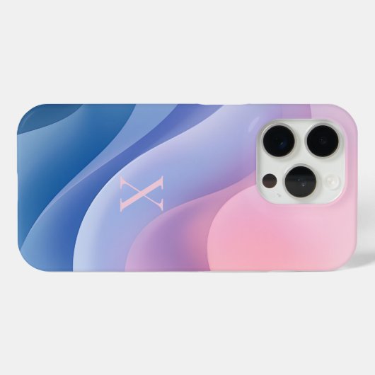 Minimal Letter X Phone Case – Modern Monogram Desi (Rückseite (Horizontal))