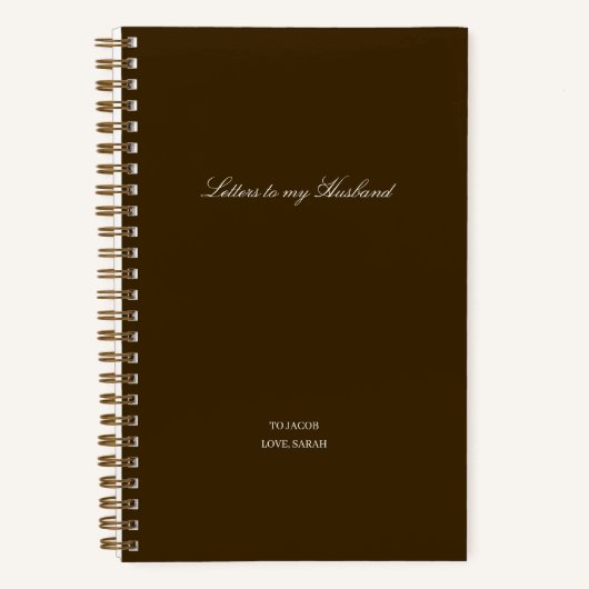 Minimal Letters to My Husband Notizblock (Vorderseite)