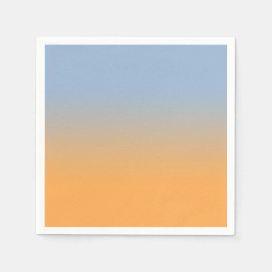 Minimal Light Blue Orange Gradient Serviette (Vorderseite)
