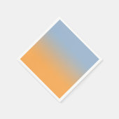 Minimal Light Blue Orange Gradient Serviette (Ecke)