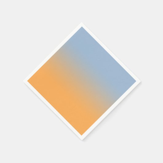 Minimal Light Blue Orange Gradient Serviette (Ecke)