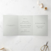 Minimal Light Gray Multi-Event Hochzeit Einladung (Innenseite)