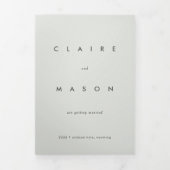 Minimal Light Gray Multi-Event Hochzeit Einladung (Cover)