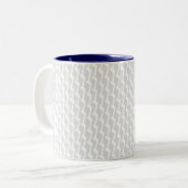 Minimal Light Gray Zigzag Muster Keramik Tasse (Vorderseite Links)