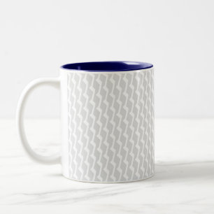 Minimal Light Gray Zigzag Muster Keramik Tasse