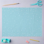 Minimal Light Pastel Blue Snowy Weihnachten Party Seidenpapier (Basteln)