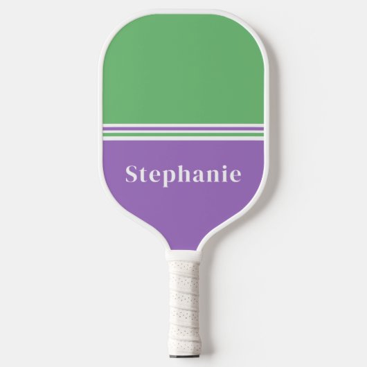 Minimal Lila Green Pickleball Paddel Schläger (Vorderseite)