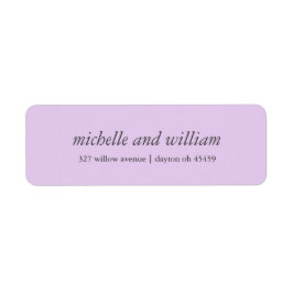 Minimal Lilac Hochzeit personalisiert