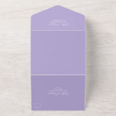 Minimal Lilac Moderne Hochzeit All In One Einladung (Außenbereich)