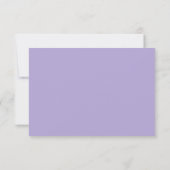 Minimal Lilac Moderne Hochzeit RSVP Karte (Rückseite)