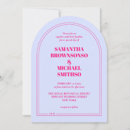 Minimal Lilac Pink Simple Wedding Einladung