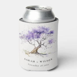 Minimal Lilac Watercolor Jacaranda Tree Wedding Dosenkühler