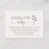 Minimal Line Art Baby Shower Books for Baby Begleitkarte (Vorderseite)