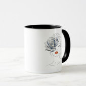 Minimal Line Art Woman Mug Tasse (VorderseiteRechts)