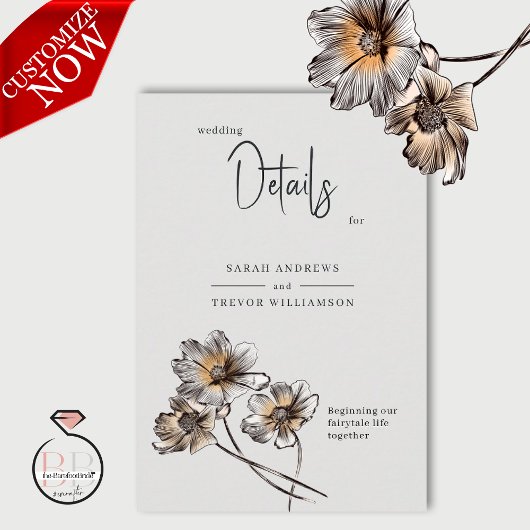 Minimal Line Kunst, Dichtung und Musik Begleitkarte