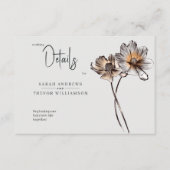 Minimal Line Kunst, Dichtung und Musik Begleitkarte (Vorderseite)