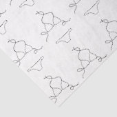 Minimal Lingerie Pattern Chic Feminine Packaging Seidenpapier (Ausschnitt)