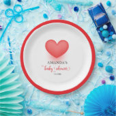 Minimal Little Sweetheart Valentine Baby Dusche Pappteller (Party)