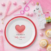 Minimal Little Sweetheart Valentine Baby Dusche Pappteller (Party)